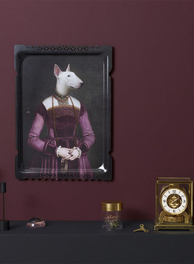 法国IBRIDE动物装饰画家居艺术壁画挂盘木托盘茶盘点心盘乔迁礼物