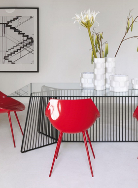 意大利进口Driade Lago 现代简约休闲椅餐椅塑料椅阳台餐厅靠背椅