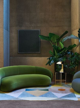 意大利Tacchini Julep armchair  休闲沙发多人沙发椅简约羊毛椅