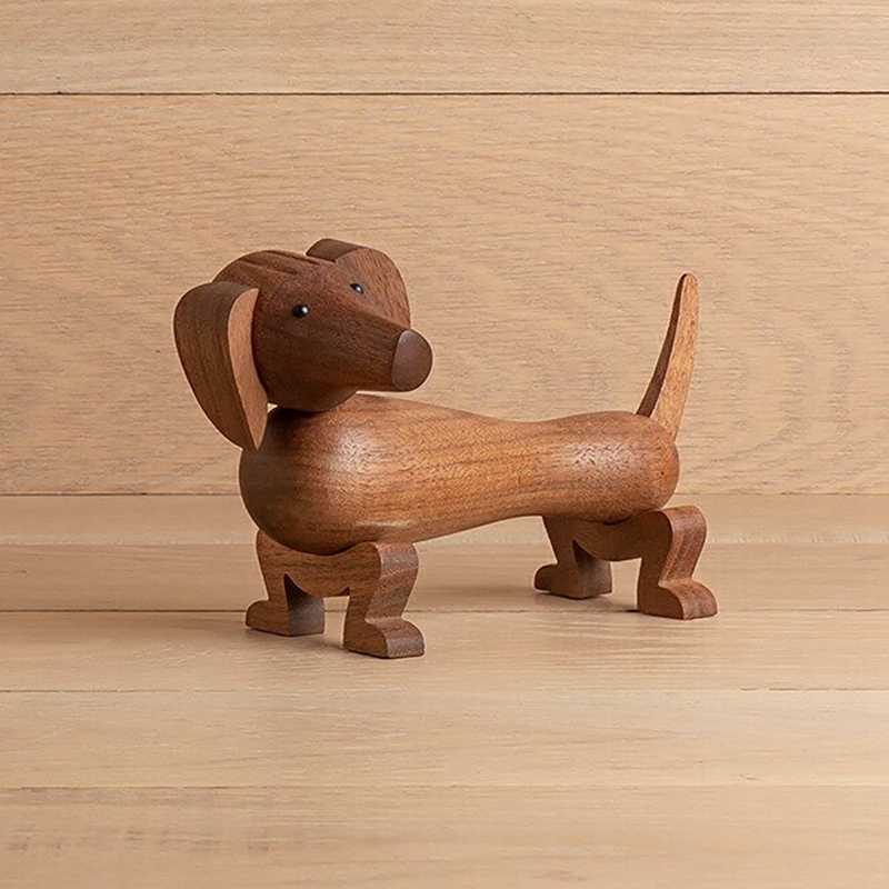 全球奢品Rosendahl木质小狗摆件