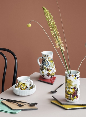 丹麦Rosendahl 家用水瓶凉水壶开水壶耐高温手工彩绘装饰花瓶花器