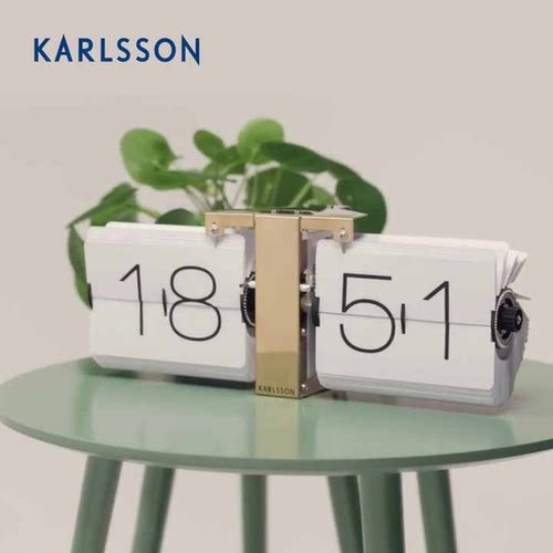 KARLSSON台钟时钟自动翻页钟极简