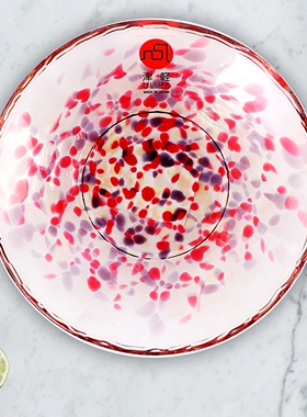 进口Aderia轻奢玻璃果盘家用客厅茶几水果坚果盘零食盘