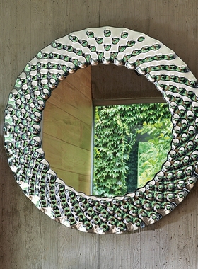 意大利进口Fiam POP银色金色圆形方形化妆镜别墅客厅墙面装饰镜子