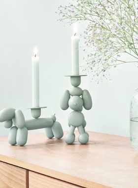 荷兰进口Fatboy创意卡通贵妇犬腊肠犬狗狗烛台家居装饰蜡烛台摆件