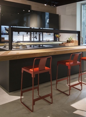 意大利进口Driade MINGX Stool现代中式吧椅金属马鞍皮吧台高脚椅