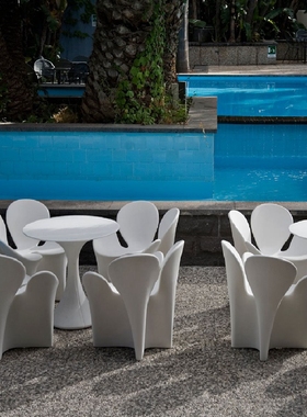 意大利进口Driade CLOVER Armchair户外扶手休闲椅家居装饰椅摆件