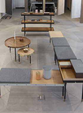 Camino OBISPO多功能换鞋凳矮凳茶几长形桌边几休闲桌咖啡桌边桌