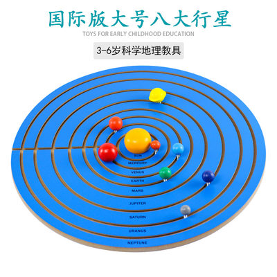 幼儿园蒙台梭利蒙特梭利蒙氏教具科学文化八大行星运行轨迹图模型