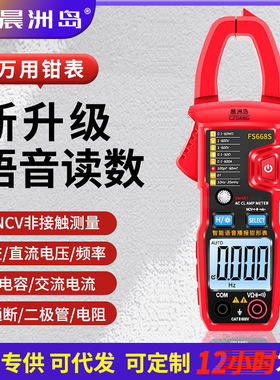 全自动多功能万能表电工维修高精度电流表语音钳形万用表钳形表