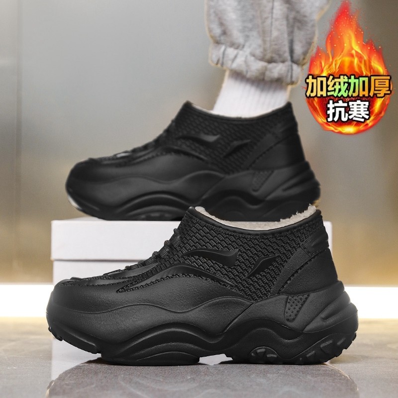 冬季防水棉鞋加绒保暖防油水潮款
