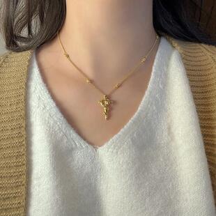 中式复古权杖蛇项链女款2025本命年蛇吊坠毛衣链秋冬百搭送女友