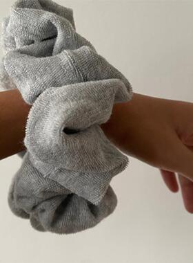 lld【我灰色的】大肠圈发圈丸子头马尾褶皱多弹力好甜美宅家吸水