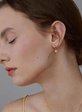 耳环2025新款爆款高级感法式简约气质珍珠圈圈珠耳饰女设计感小众