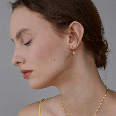 耳环2025新款爆款高级感法式简约气质珍珠圈圈珠耳饰女设计感小众