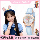 迪士尼疯狂动物城儿童手表女孩小学生10岁女童生日新年礼物电子表