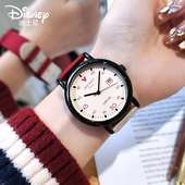 迪士尼手表女学生初高中女生考试专用初中生女孩生日礼物撞色腕表
