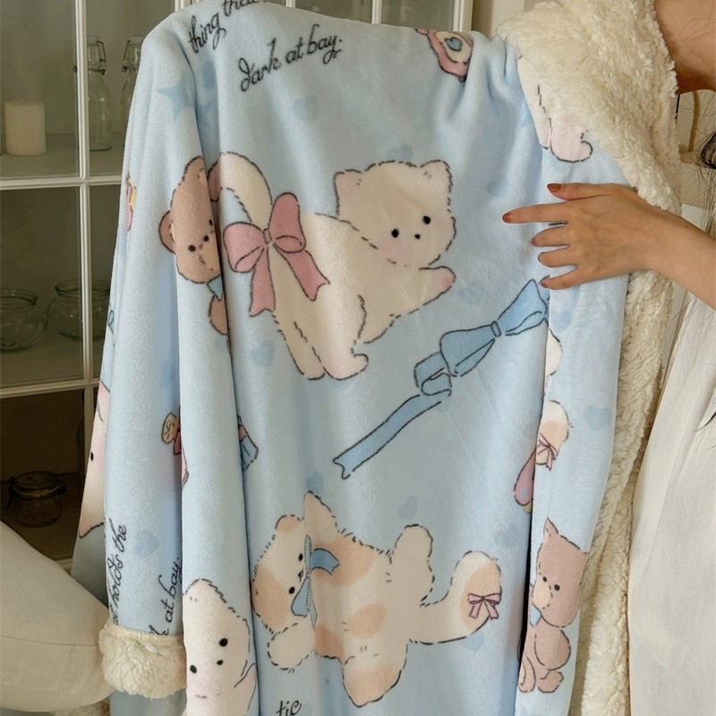 A类新款可爱风毛毯沙发午睡