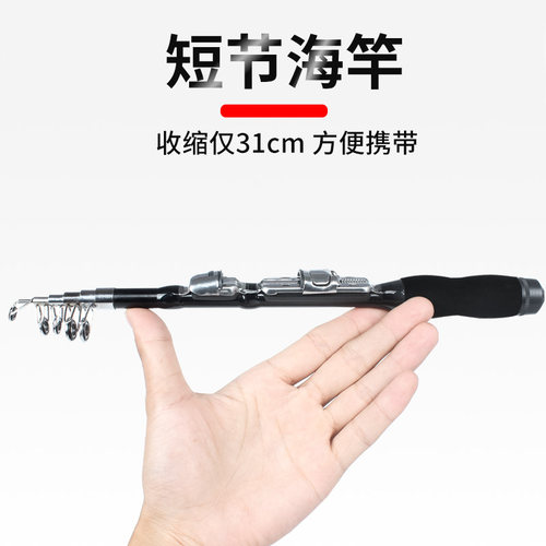 迷你钓鱼超短节便携路亚海杆抛竿