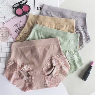 外贸内裤女原单日单出口日本内裤女高腰大码舒适蕾丝包臀底裤