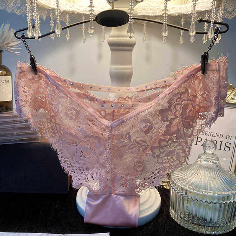 新款内裤女法式低腰花朵睫毛蕾丝性感镂空细带钉珠女棉底裆三角裤,女士内衣/男士内衣/家居服,女三角裤,淘宝优惠券,粉丝福利购,淘宝优惠卷