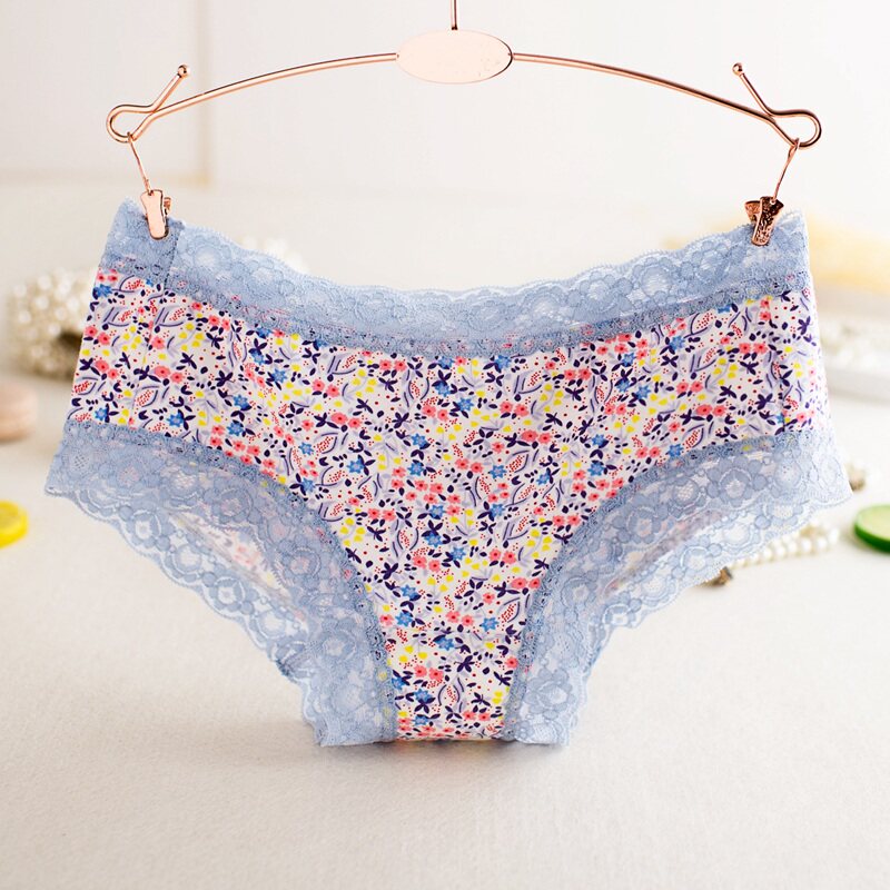 外贸内裤女原单日单出口日本小碎花纯棉低腰内裤女性感女士三角裤