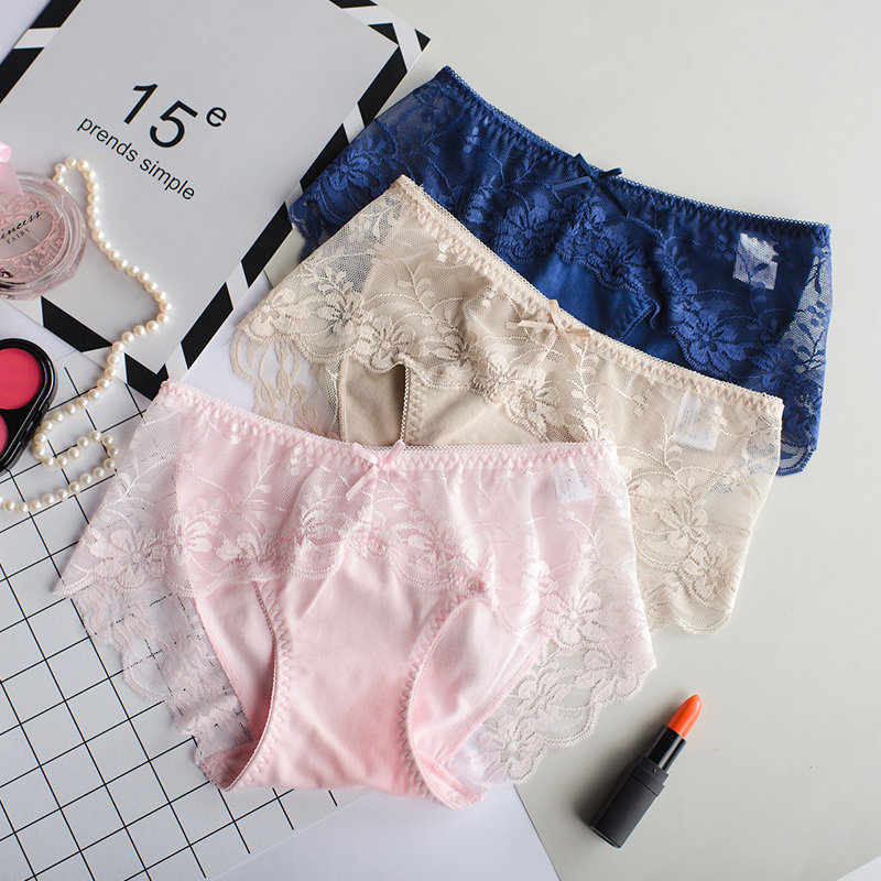 外贸内裤女原单日单出口日本蕾丝低腰女士舒适纯棉女内裤三角裤,女士内衣/男士内衣/家居服,女三角裤,淘宝优惠券,粉丝福利购,淘宝优惠卷