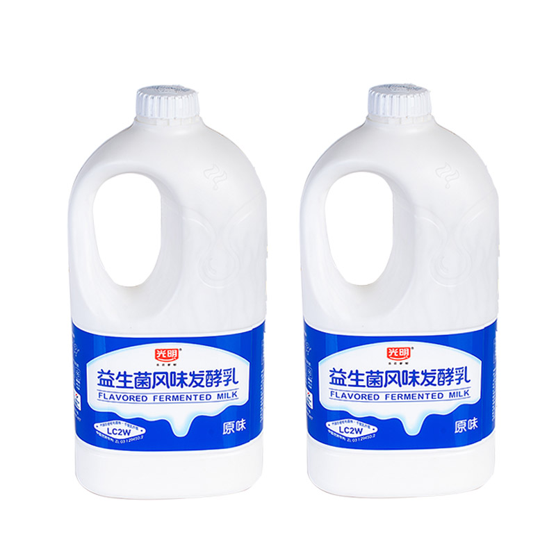 光明大桶酸奶益生菌1.25kgx1桶/2桶可选风味发酵乳原味桶装酸奶