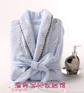 限时特价促销金号毛巾 正品 纯棉素色男士浴袍\浴衣\睡衣SWLQ3907