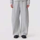 OCTOBEE 男 垂感慵懒重磅秋冬保暖加绒纯色运动长裤 LAB卫裤 弯刀裤