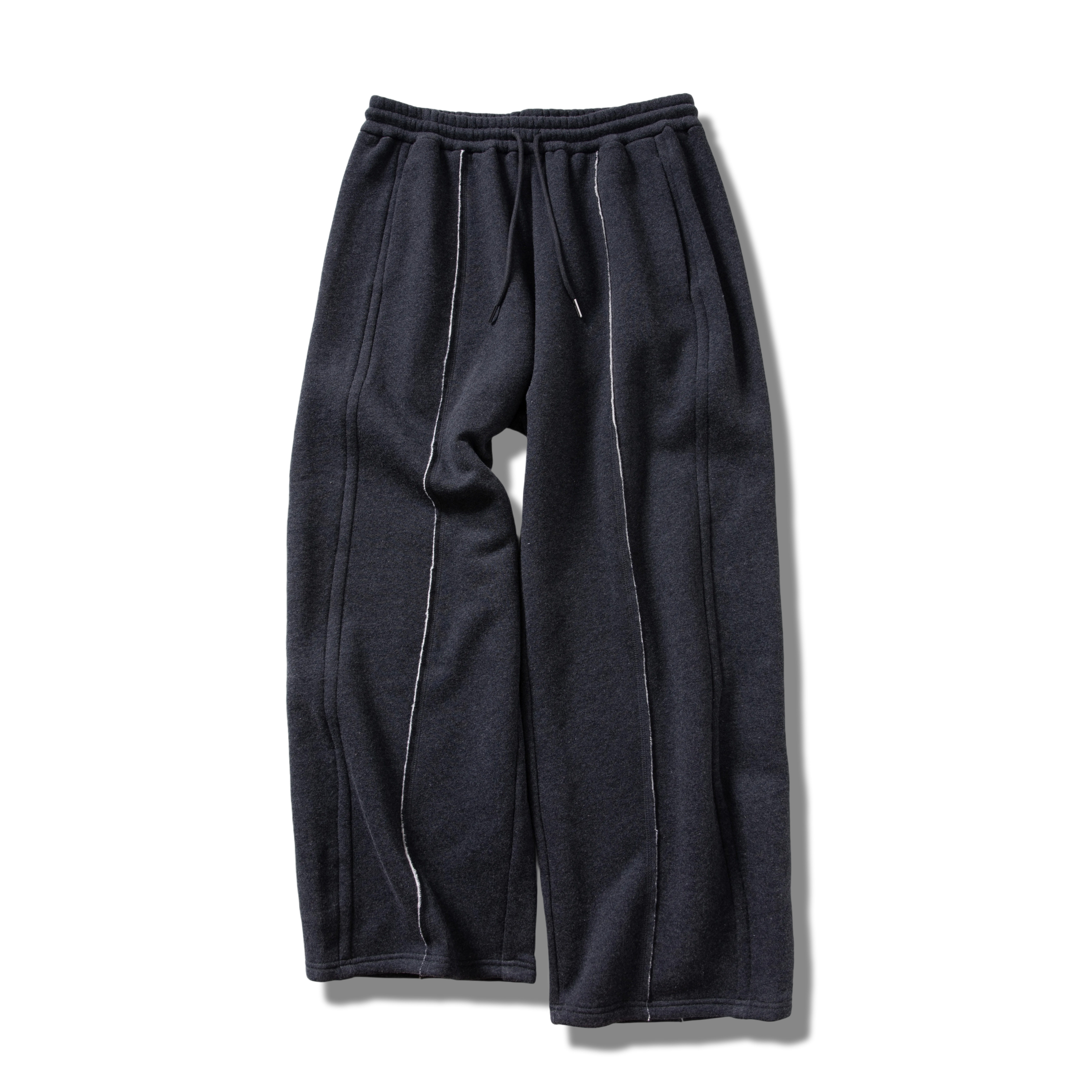 OCTOBEE LAB"云朵卫裤"美莉诺羊毛加绒保暖垂坠感阔腿裤毛边长裤,男装,卫裤,淘宝优惠券,粉丝福利购,淘宝优惠卷