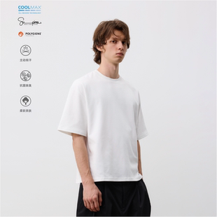 T恤男 匹马棉COOLMAX凉感速干短宽打底短袖 OCTOBEELAB 口粮T2.0