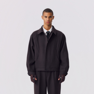 OCTOBEE LAB《MM同款》 澳洲进口初剪羊毛加厚保暖哈灵顿夹克外套