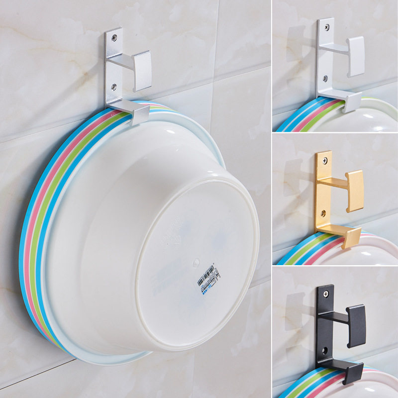 脸盆挂钩洗澡盆置物架婴儿浴盆收纳免打孔壁挂卫生间浴室挂盆架子