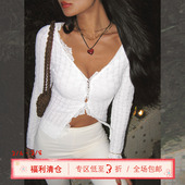 限时清仓3折起 蕾丝花边开衫 不褪不换 ITSNIKAR性感纯欲法式