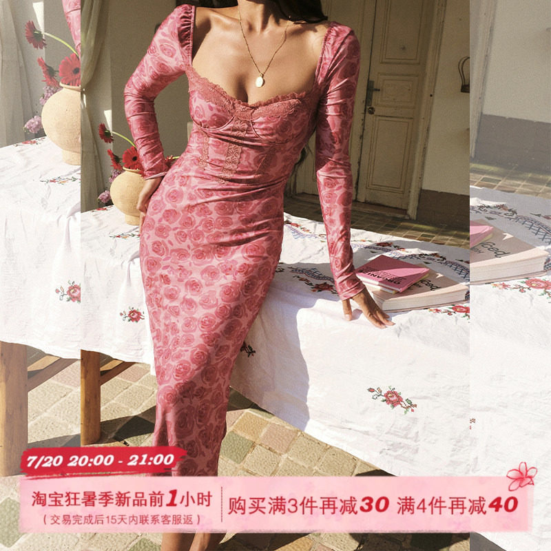 ITSNIKAR玫瑰连衣裙女