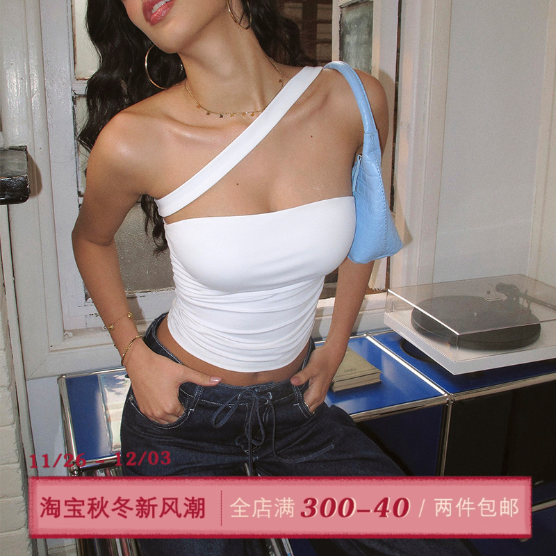 ITSNIKAR经典两穿设计抹胸吊带女夏带胸垫裸感内搭性感百搭短上衣