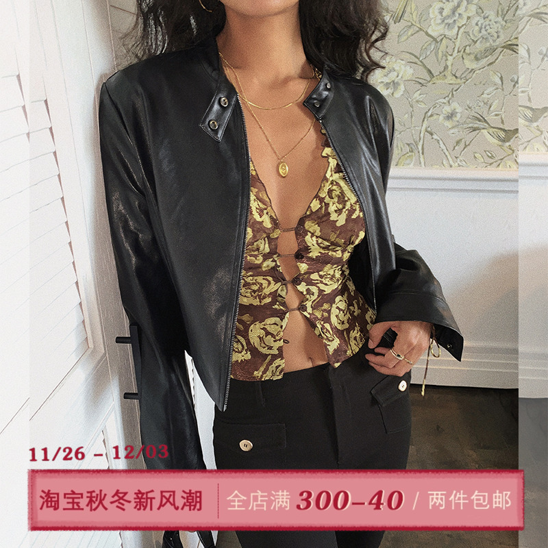 ITSNIKAR黑色皮衣外套