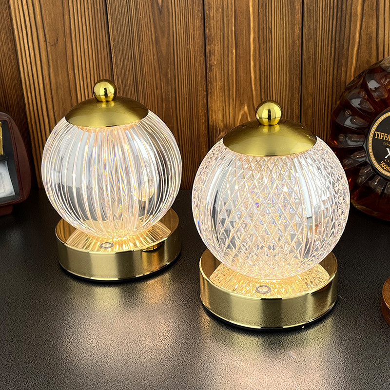 充电酒吧台灯创意个性小夜灯餐厅清吧咖啡厅装饰氛围灯水晶桌灯