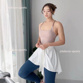 女士运动瑜伽裙速干遮臀裙健身舞蹈披肩跑步屁帘防走光外搭半身裙