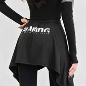 瑜伽遮臀裙健身舞蹈披肩跑步系腰防走光屁帘半身裙女士运动瑜伽裙