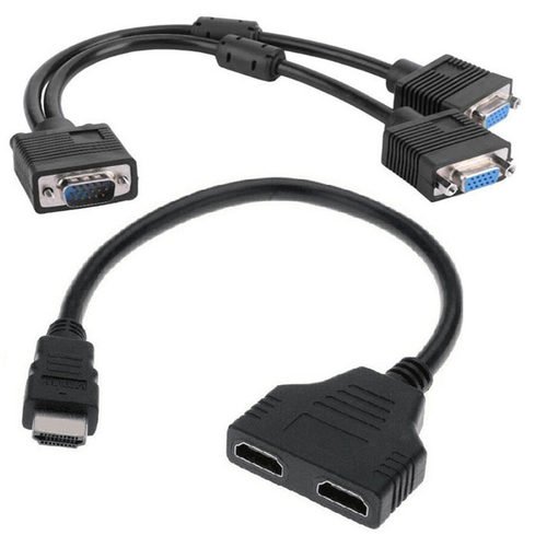 hdmi一分二分配器vga一拖二拓展