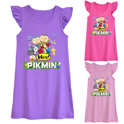 004童家居服牛奶丝可爱连衣裙