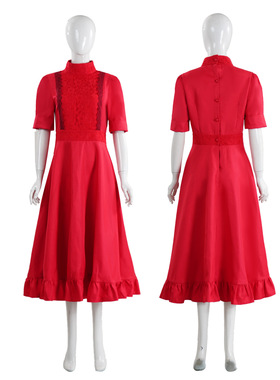 25万圣节电影欲珠珀尔C服珀尔红色蕾丝连衣裙恐怖电影角色演出cos