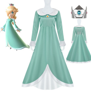 23Mario超级玛丽马里奥银河罗洁塔Cos服装公主连衣裙Rosalina动漫