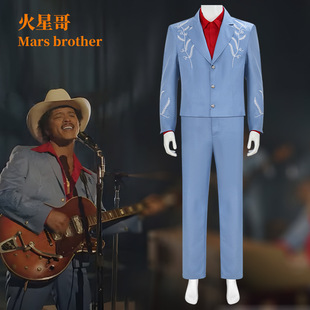 25万圣节新款火星哥BrunoMars单曲MV装扮服装Cosplay舞台表演服饰