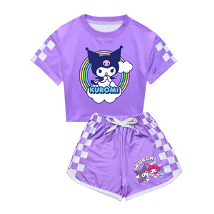 玉桂狗Cinnamorol帕恰狗Pochacco套装女童短款运动套装家居服睡衣