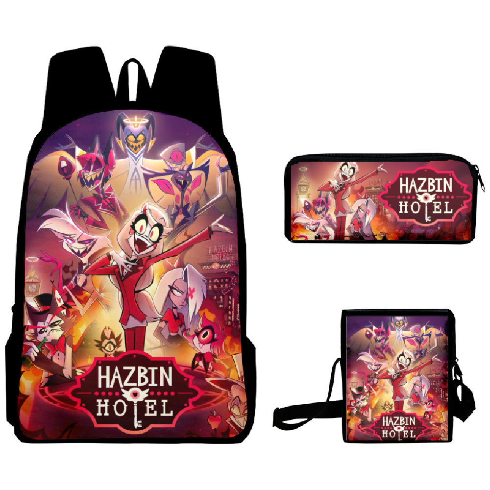 004tel双背包套装挎包笔袋