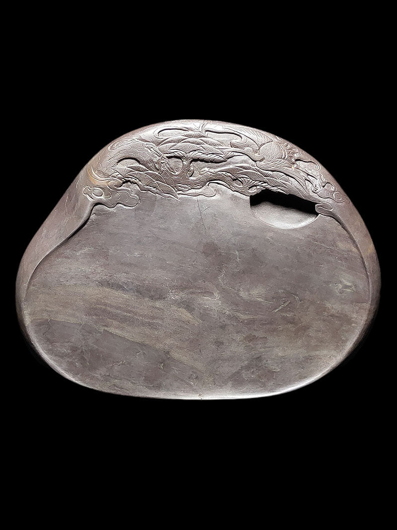 文房礼品精品肇庆端砚麻子坑砚台天然原石正宗手工砚台松鹤延年