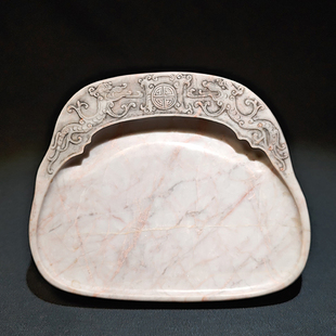 文房礼品精品肇庆端砚白端砚台天然原石正宗手工砚台高档夔龙白色
